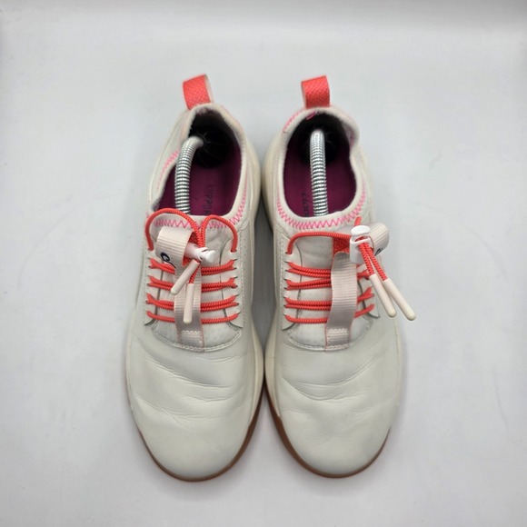 Clove Shoes Womens 7 White Pink Nursing Comfort Sneakers Lace Up Professional - Picture 4 of 12